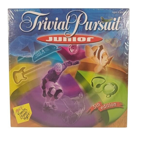 Trivial Pursuit Junior 5th Edition Hasbro Trivia Board Game Family Kids SEALED - Picture 1 of 4